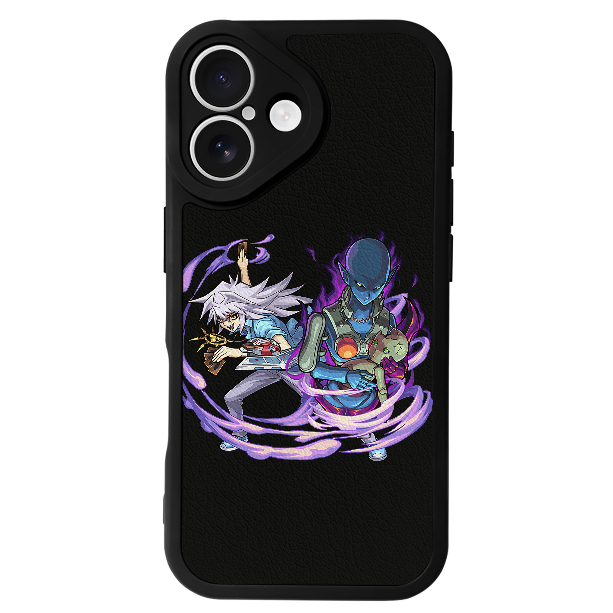 （画像用） 遊☆戯☆王 Yu-Gi-Oh! 【iPhone 16シリーズ対応】シリコンスマホケース（レザー調） 材質：シリコン
